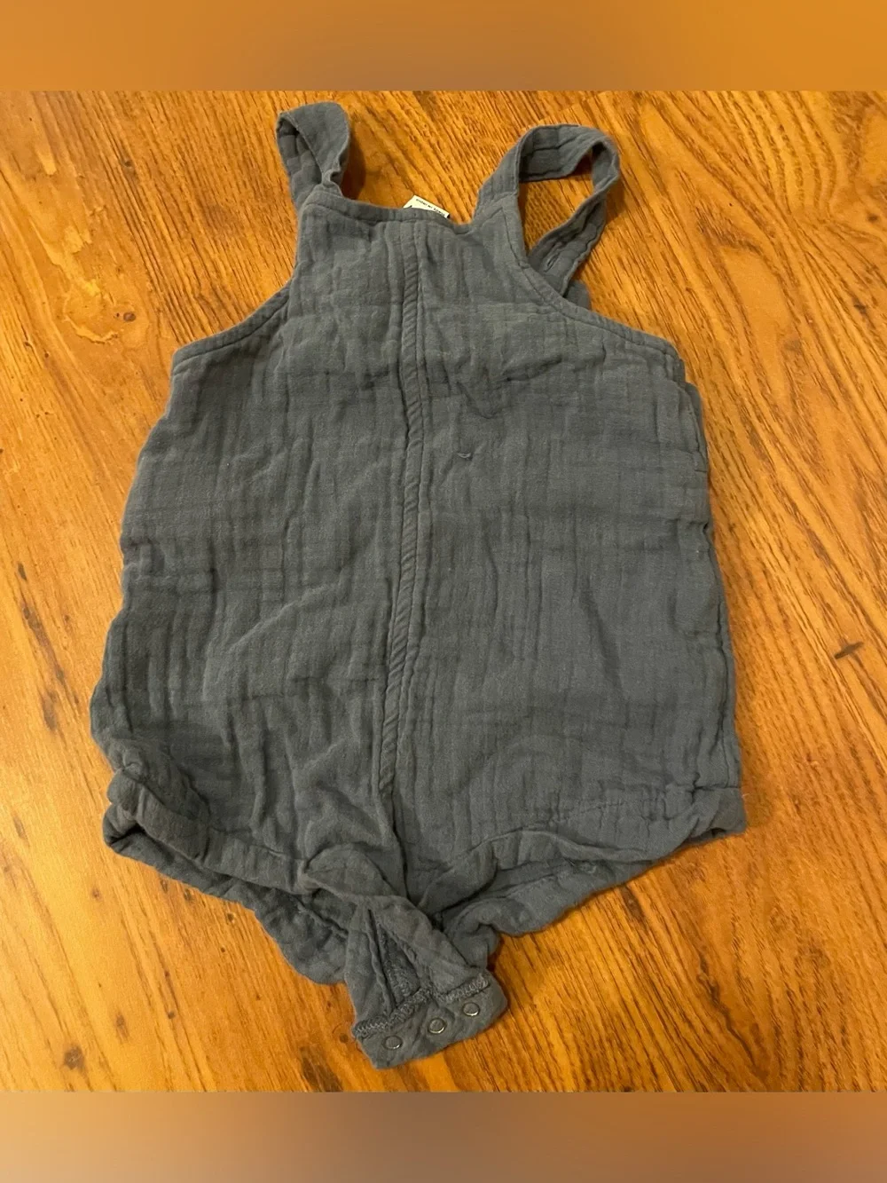 Old Navy Slate Blue Cotton Gauze One-Piece Romper